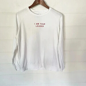 Zoe Karssen Women’s Embroidered White Long Sleeve Tee Size Small
